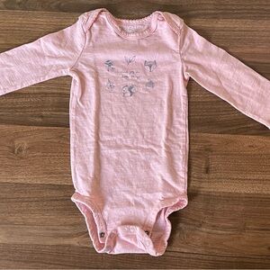 Carters Baby Girl 12m Snap Onesie